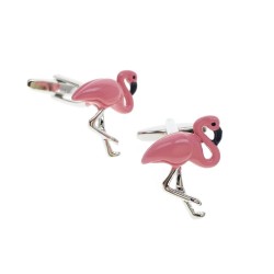 Classic cufflinks - with pink flamingo
