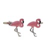 Classic cufflinks - with pink flamingo