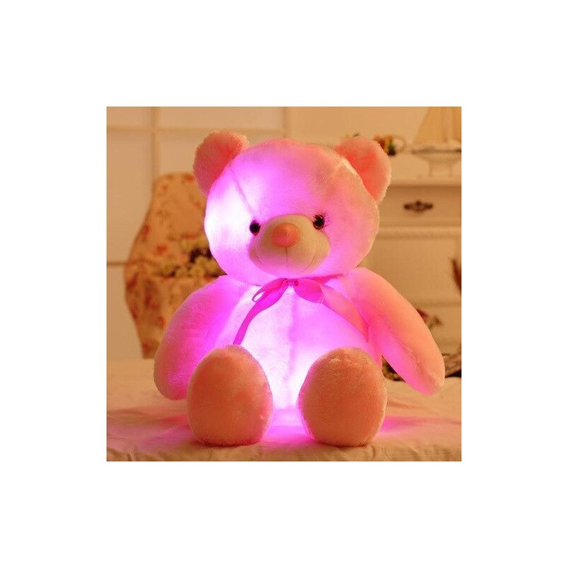 Glowing plush teddy bear - with LED lights - toyCuddly toys
