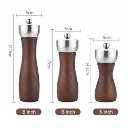 Wooden pepper / salt grinder - adjustable coarseness
