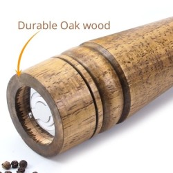 Wooden salt / pepper / herbs grinder - adjustable coarseness - ceramic rotor