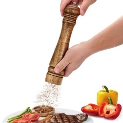 Wooden salt / pepper / herbs grinder - adjustable coarseness - ceramic rotor