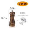 Wooden salt / pepper / herbs grinder - adjustable coarseness - ceramic rotor