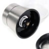 Transparent herbs / salt / pepper grinder - with adjustable coarseness - stainless steel - 2 pieces