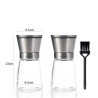 Transparent herbs / salt / pepper grinder - with adjustable coarseness - stainless steel - 2 pieces