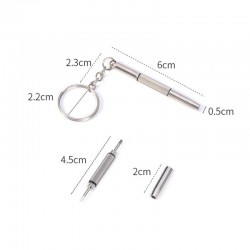 3 in 1 screwdriver keychain - mini screwdriver set - 2 pieces