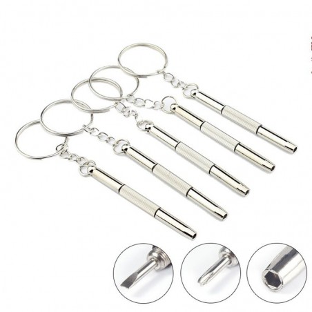 3 in 1 screwdriver keychain - mini screwdriver set - 2 pieces