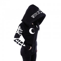 Gothic punk Witch - hoodie with zipper - Witch CraftHoodies & Jumpers