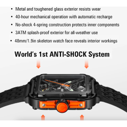 CIGA Design X Series Skeleton - automatic men's watch - stainless steel - waterproof