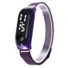Relógio feminino elegante - tela sensível ao toque - digital - LED - com fivela magnética