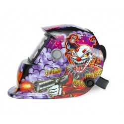Auto darkening solar welding helmet - clownHelmets