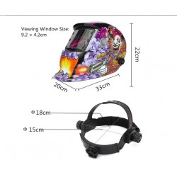 Auto darkening solar welding helmet - clownHelmets