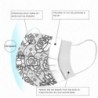 Protective face / mouth masks - disposable - 3-ply - for adults - black butterflies print - 50 pieces
