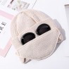 Warm winter knitted hat - with glasses - ears / mouth protection