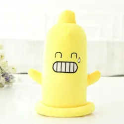 Condom-shaped plush pillow - for adults