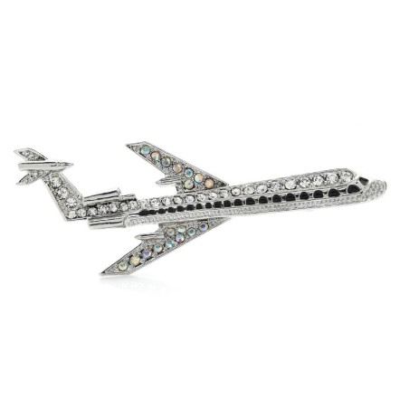 Sparkling big airbus / airplane - elegant broochBrooches