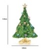 Snowing Christmas Tree - with rhinestones - elegant brooch