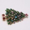 Green crystal Christmas tree - fashionable brooch