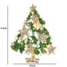 Green Christmas tree with crystals / stars - luxurious brooch