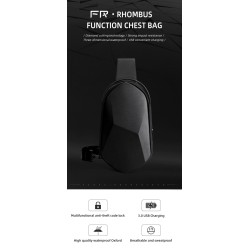 Fenruien - shoulder / crossbody bag - with USB charging port - waterproofBags