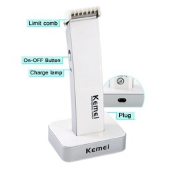 Kemei KM-619 - hair trimmer - rechargeable - super slim - with stand