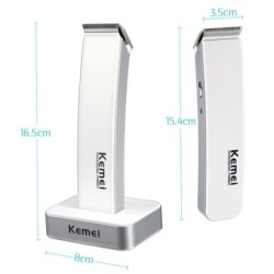 Kemei KM-619 - hair trimmer - rechargeable - super slim - with stand