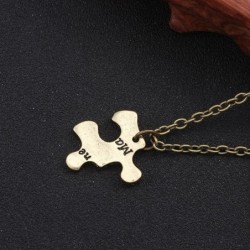 "Always Together Never Apart" - vintage puzzle pendant - necklace - 5 pieces