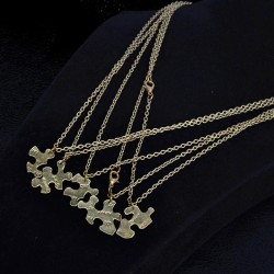 "Always Together Never Apart" - vintage puzzle pendant - necklace - 5 pieces
