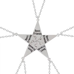 "Best Friends" - five-pointed star pendant with necklace - 3 - 8 piecesNecklaces