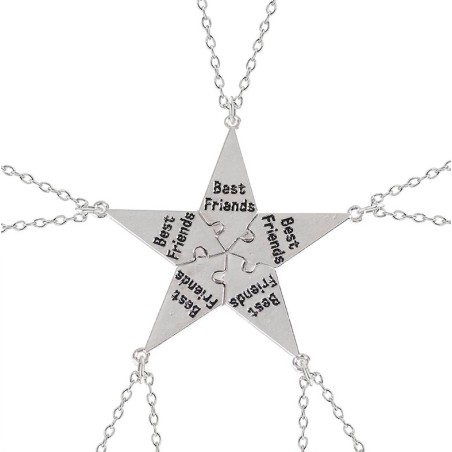 "Best Friends" - five-pointed star pendant with necklace - 3 - 8 pieces