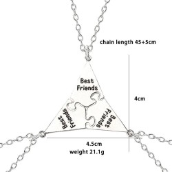 "Best Friends" - five-pointed star pendant with necklace - 3 - 8 pieces