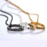 "Best Friends Forever" lettering circle pendant - three color necklaceNecklaces