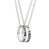 "Best Friends Forever" lettering circle pendant - three color necklaceNecklaces