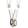 "Best Friends Forever" lettering circle pendant - three color necklaceNecklaces
