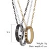 "Best Friends Forever" lettering circle pendant - three color necklaceNecklaces