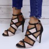 Sexy high heels - open toe - with ankle strap - crossed straps designHigh heels