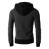 Fashionable men's hoodie - with turtleneck - long sleeves / pockets / zippersHoodies & Sweatshirt