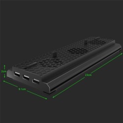 OIVO - vertical stand - holder - external cooler fan - 3 USB ports - for Xbox One X game consoleXbox One