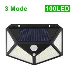 Outdoor / garden solar light - lamp - waterproof - motion sensor - 3-modes - 100 LED