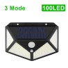 Outdoor / garden solar light - lamp - waterproof - motion sensor - 3-modes - 100 LED
