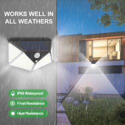 Outdoor / garden solar light - lamp - waterproof - motion sensor - 3-modes - 100 LED