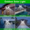 Outdoor / garden solar light - lamp - waterproof - motion sensor - 3-modes - 100 LED