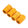 Universal aluminum car tyre air valve caps - 4 pieces