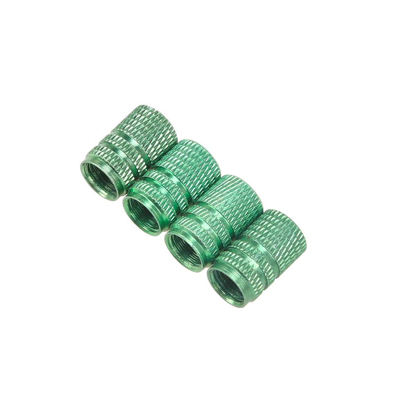 Universal aluminum car tyre air valve caps - 4 pieces