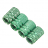 Universal aluminum car tyre air valve caps - 4 pieces