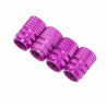 Universal aluminum car tyre air valve caps - 4 pieces