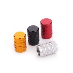 Universal aluminum car tyre air valve caps - 4 pieces