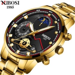 NIBOSI - luxurious men's watch - waterproof - Quartz - stainless steel