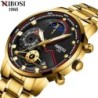 NIBOSI - luxurious men's watch - waterproof - Quartz - stainless steel