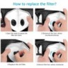 Face / mouth protection mask - antibacterial - with activated carbon filters PM 2.5